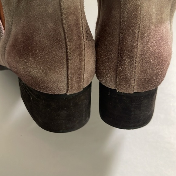 Jeffrey Campbell Muskrat Cut Out Suede Taupe Brown Ankle Boots Women's Size 9 - Picture 5 of 8